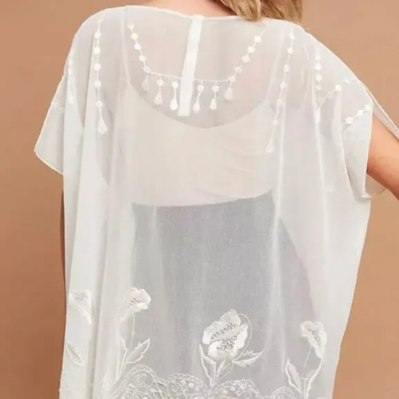 Anthropologie Blusa Palmeras Poncho NWT